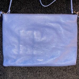 COACH ~ Bleeker Leather Shoulder Bag (Cornflower/Silver)